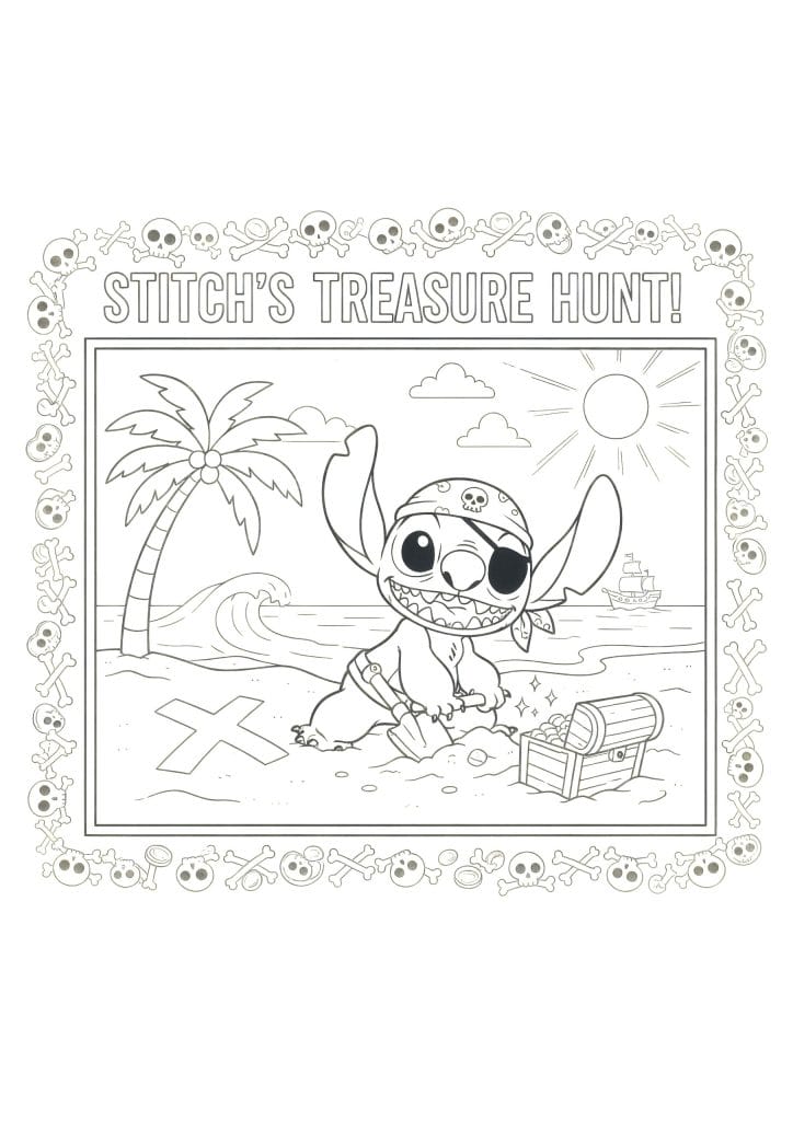 Stitch Pobarvanka Lov na Zaklad
